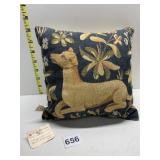 EUROPEAN TAPESTRY IMPORT PILLOW 8 INCH BY 8 INCH