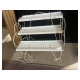 PLANT STAND ON WHEELS 26 H X 22 W X 16 D, METAL