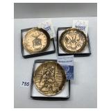 3 BRONZE WENDELL AUGUST FORGE PLATES INCLUDING