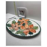 SERVING PLATE HAND PAINTED BY RIA, HYDROCHARIS