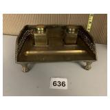 BRASS INK WELL SET WITH PAUL PETE MADE IN INDIA
