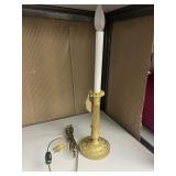 GOLD OVER BRASS CANDLE STICK LAMP