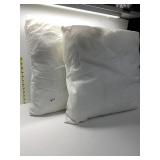 TWO DOWN FILL PILLOWS READY FOR A COVER
