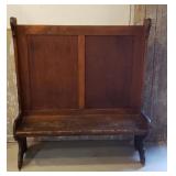 HIGH BACK PEW 48W X 17.5W X 54H TO BE PICKED UP AT