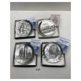 4 WENDELL AUGUST PIECES NATIVITY SCENE,