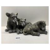 LION CUBS SCULPTURE NEW IN STYROFOAM BOX