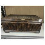 WOODEN BOX MADE IN SPAIN 8.5 H X 20.5 W X 12 D,