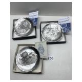 THREE WENDELL AUGUST PLATES INCLUDING SIGNED