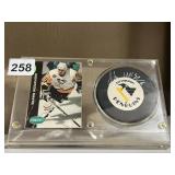 SHAWN MCEACHERN AUTOGRAPH PUCK AND CARD