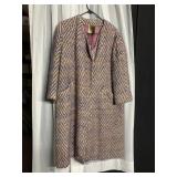VINTAGE 70S PURPLE LINED COAT GREY SHOPPES FOWLER
