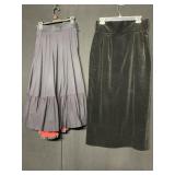 VINTAGE BLACK COTTON CIRCLE SKIRT 27" WAIST BLACK