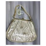 LADIES VINTAGE OFF WHITE HANDBAG BY JRL
