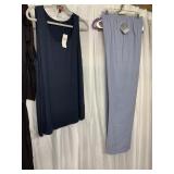 CAROLYN TAYLOR GRAY SIZE L PANTS J JILL DARK BLUE