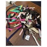 VINTAGE LADIES CLOTH BELT AND ONE PLASTIC CHAIN