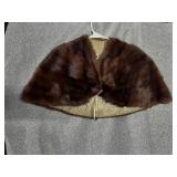 VINTAGE DARK MINK CAPE 15" L X 26" L