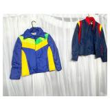 TWO SKI JACKETS EDELWEISS SKI WEAR SIZE 42 RED