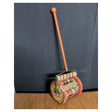 FISHER PRICE PUSH TOY WITH METAL ROLLING DRUM