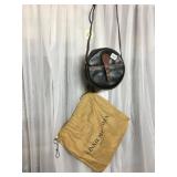GINNIE JOHANSEN ROUND LEATHER HANDBAG FRONT