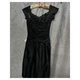 1950S MIAMI CASUAL DRESS BLACK COCKTAIL DRESS