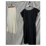 60S BLACK COTTON SHEATH DRESS WITH RIC RAC TRIM