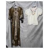 VINTAGE KAFTAN AFRICAN COTTON DRESS SIZE LARGE,