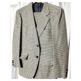 NORMAN HILTON FOR LARRIMORS BLUE GRAY PLAID