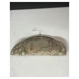 VINTAGE TAPESTRY HALF MOON CLUTCH BAG ASIAN