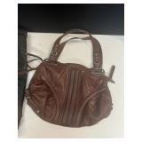 B MAKOWSKY HANDBAG WITH COVER CHOCOLATE BROWN
