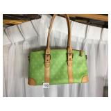DOONEY & BOURKE GREEN LOGO HANDBAG ADJUSTABLE