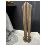 WOOD ANTIQUE DRYING RACK FOLDS OUT