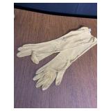 VINTAGE HAND MADE LONG SOFT SUEDE GLOVES SIZE