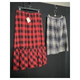 2 VINTAGE SKIRTS 26 & 28" WAIST