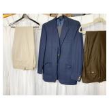 BROWN WOOL PANTS VINTAGE SWAGGER 36" WAIST