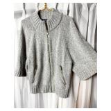 JONES NEW YORK GRAY ZIPPER FRONT AND POCKET