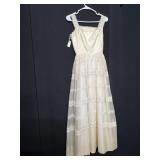 CREAM ORGANZA DRESS W/ LACE TRIM MARY CARTER