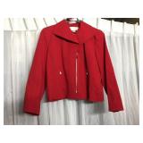 DONCASTER RED JACKET COTTON APPROXIMATELY SIZE 18