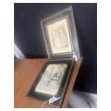 12 X 13 FRAMED FASHION PRINTS IN FRAMES