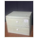WOOD 2 DRAWER BOX 8" X 10" X 9"