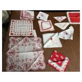 HANKIES INCL. HEART SHAPE ALL VINTAGE SOME WITH