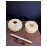 CELLULOID DRESSER BOX HAIR RECEIVER PIN CUSHION