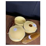 CELLULOID DRESSER BOXES BRUSH NAIL BUFFER