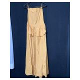 VINTAGE LADIES FULL LENGTH GOLD DRESS METAL
