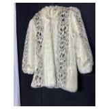 MONTEREY FASHIONS SPOTTED FAUX FUR HIP LENGTH