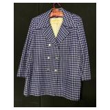 THE PARISIAN BLUE AND WHITE HOUNDSTOOTH COAT
