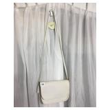 COACH WHITE LEATHER PURSE SHOULDER STRAP 0465-401