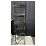 5 BIN BLACK WIRE BASKET 51" H X 15" W X 16" DEEP