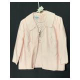 SAMUEL GROSSMAN PINK BEADED JACKET AND SHELL TOP