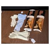 GLOVE HOLDERS FOR WASHINGS AND 3 PAIRS VINTAGE