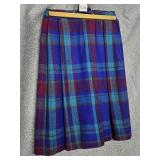 JOHN MEYER SZ 10 BLUE RED AND TURQUOISE PLAID