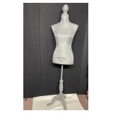DRESS FORM ON WOOD STAND TRES CHIC GRAY WOOD BASE